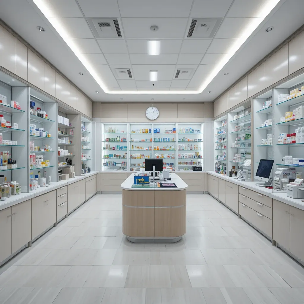 Categoria mobiliario para farmacia e drogaria de Laboratório Bio